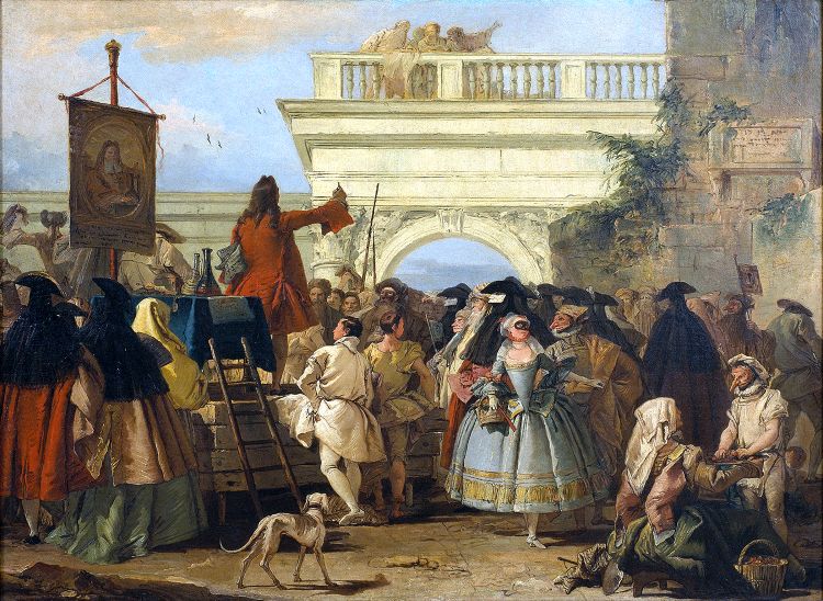 Giandomenico Tiepolo: "The Charlatan" - oil on canvas (1756)