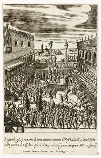 Giacomo Franco: La festa del Giovedì Grasso - engraving (1610)