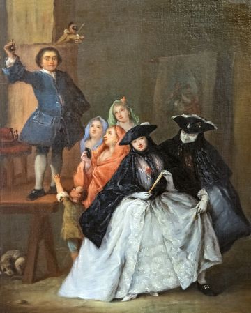 Pietro Longhi: Il Ciarlatano - oil on canvas (1757)