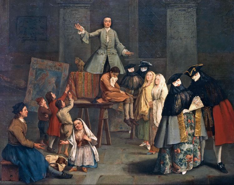 Pietro Longhi: "Il Cavadenti" - oil on canvas (ca. 1750)