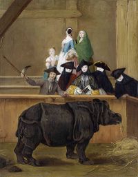 Pietro Longhi: "Il Rinoceronte" (The Rhinoceros) - oil on canvas (1751) - Ca' Rezzonico, Venezia