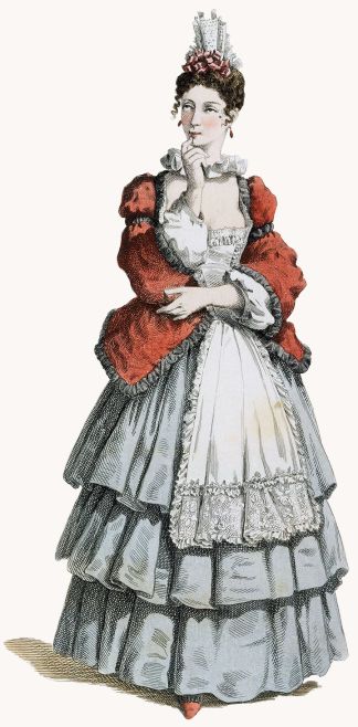 Color illustration by Maurice Sand - Colombina - 1683